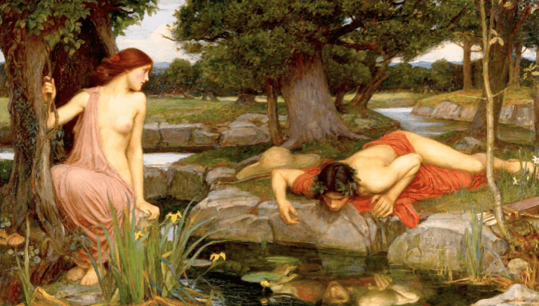 John William Waterhouse Eco y Narciso cuadro